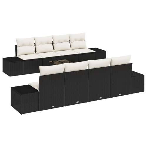 Set vrtnih sofa od 9 dijelova s jastucima crni poli ratan Cijena