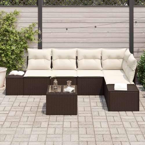 set od 5 dijelova vrtnog kauča s jastučićima sivo poly rattan Cijena