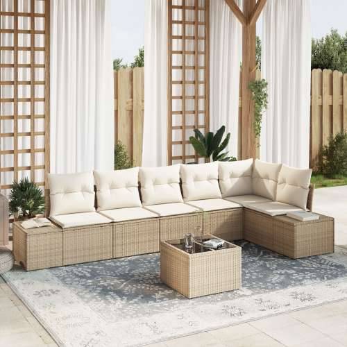 set vrtnih sofa od 7 komada s jastučićima smješak poli ratan Cijena