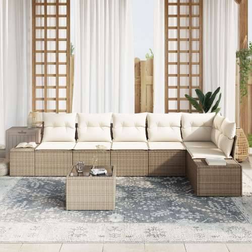 set vrtnih sofa od 7 komada s jastučićima smješak poli ratan Cijena