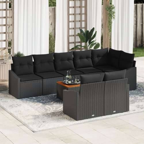 set vrtnih sofa s jastučićima Crna Poliratan Akacija Cijena