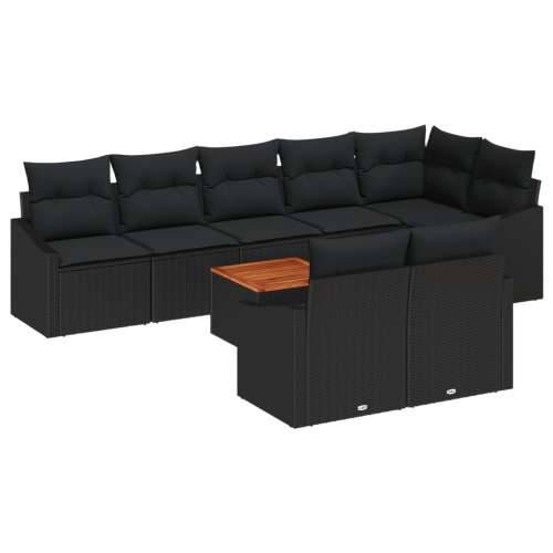 set vrtnih sofa s jastučićima Crna Poliratan Akacija Cijena