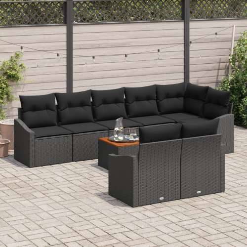 set vrtnih sofa s jastučićima Crna Poliratan Akacija Cijena