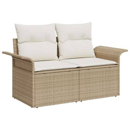 6 Kom Šuplji Vrtni Sofa Set s Jastucima Bež Poli Ratan Cijena