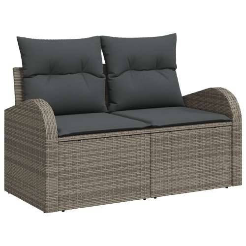 Vrtna garnitura - 5-dijelni set vrtnih sofa s jastučićima siva poli ratan Cijena