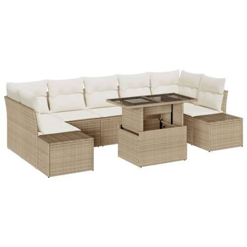 8-dijelni vrtni sofa set s jastučićima bez boje Poli ratan Cijena