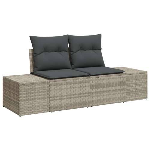 9-dijelni vrtni sofa set s jastucima svijetlo sivi poli ratan Cijena