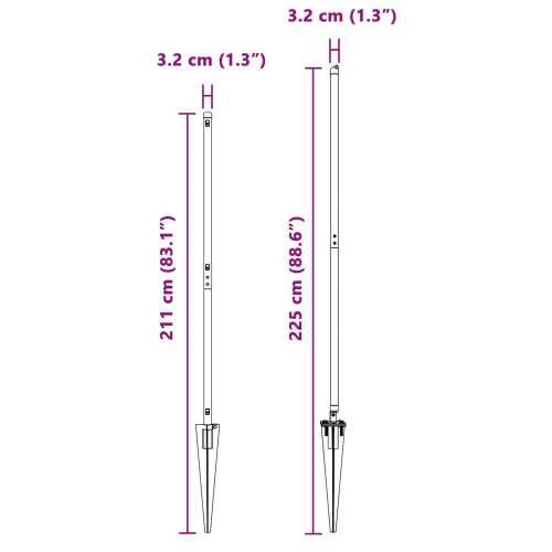 Ogradni stupovi sa špikom 26 kom Ø32 mm 180 cm Cinkani čelik Cijena
