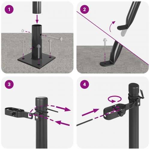 Stupovi Ograde s Baze 26 kom Ø32mm 68.5cm Cinkovani Čelik Cijena