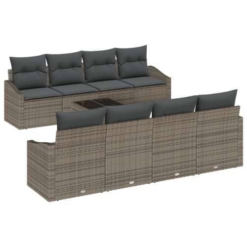 Vrtna garnitura - 7-dijelni set vrtnih sofa s jastučićima siva poli ratan Cijena