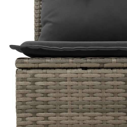 set od 6 vrtnih sofa s jastučićima siva poli ratan Cijena