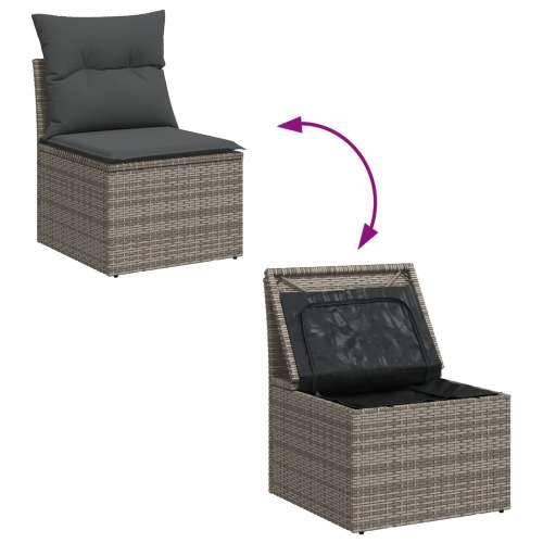 Set od 6 vrtnih sofa s jastučićima sivi poli ratan Cijena