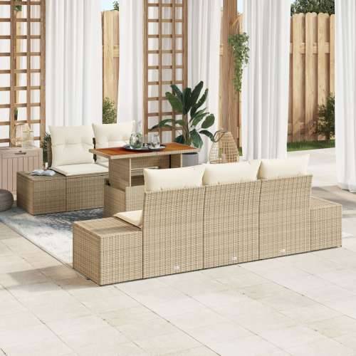 set vrtnih sofa s jastučićima bež poli ratan Cijena