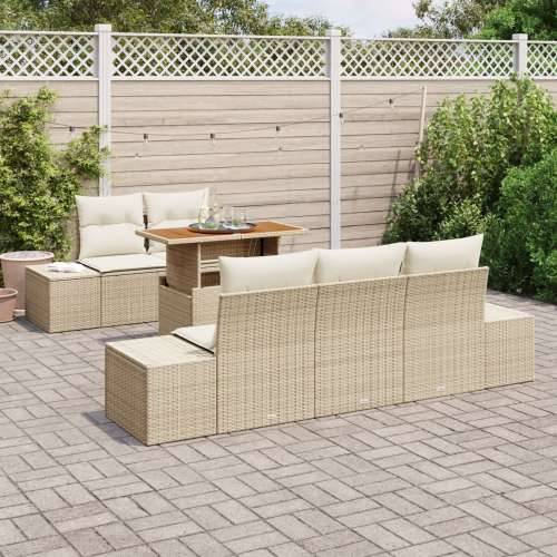 set vrtnih sofa s jastučićima bež poli ratan Cijena