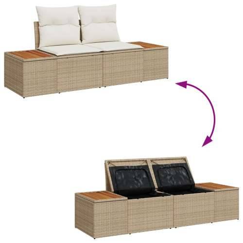 set vrtnih sofa s jastučićima bež poli ratan Cijena