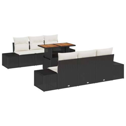 set vrtnih sofa s jastučićima crni poli ratan Cijena