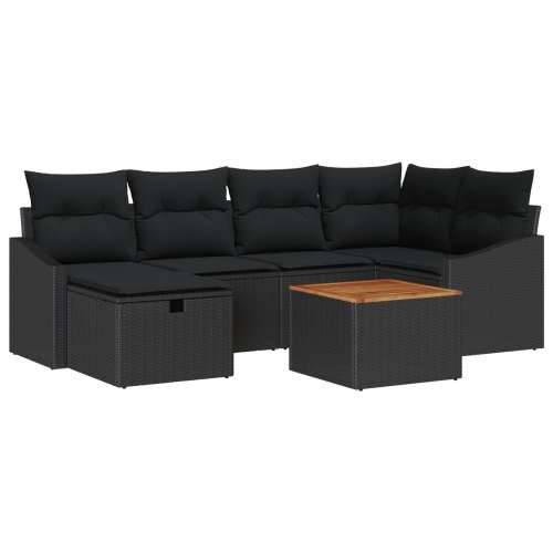 set vrtnih sofa s jastučićima crni poli ratan Cijena