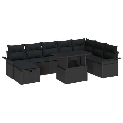 set vrtnih sofa s jastucima crni poli ratan Cijena