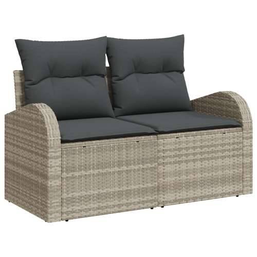 9-dijelni vrtni sofa set s jastučićima svijetlosivog poli ratana Cijena