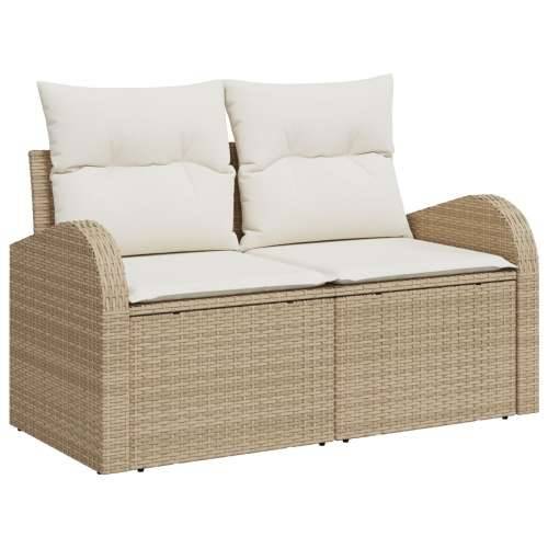 set vrtnih sofa od 6 komada s jastučićima bež poli ratan Cijena