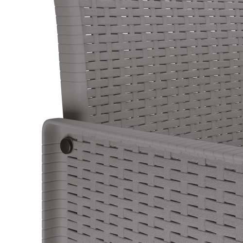 5 dijelni vrtni set s jastučićima svijetlosivi Poly Rattan Cijena