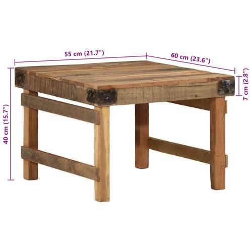 Stolić za kavu 55x60x40 cm od čvrstog obnovljenog drva Cijena