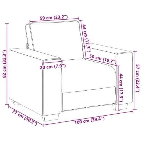 Sofa Fotelja u Taupe - 59 cm Tkanina Cijena