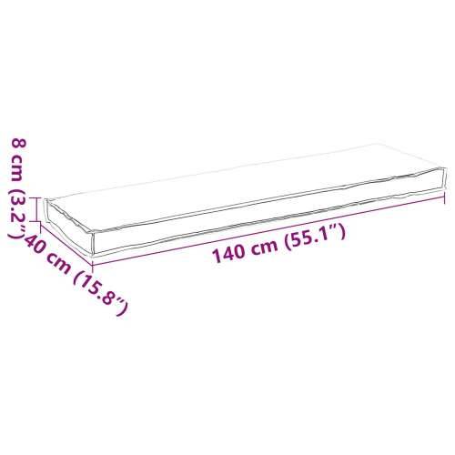 jastuk za palete za klupu krem 140x40x8 cm Oxford tkanina Cijena