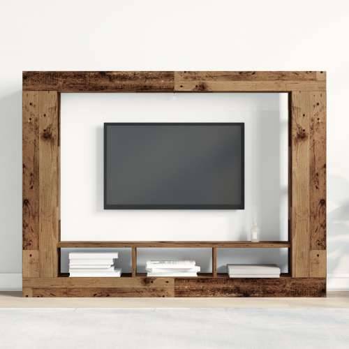 TV kabinet montiran na zid od starog drveta 152x22x113 cm Cijena