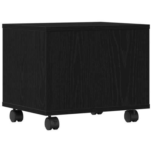 Stalak za pisač s kotačima od crnog hrasta 41x32x34.5 cm Cijena