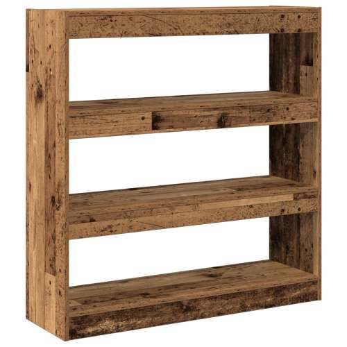 Ormar za knjige / Pregrada - Rustikalno drvo - 100 x 30 x 103 cm - Konstruirano drvo Cijena