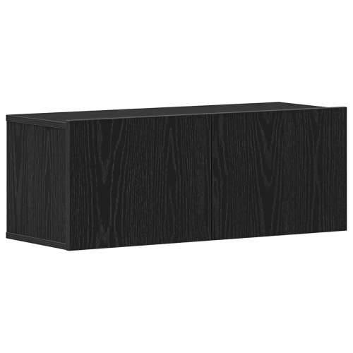 TV zidni ormari (Set od 2) - Crni hrast, 80x30x30 cm, napravljeno od konstruiranog drveta Cijena