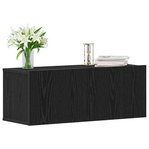 TV zidni ormari (Set od 2) - Crni hrast, 80x30x30 cm, napravljeno od konstruiranog drveta Cijena