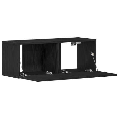 TV zidni ormari (Set od 2) - Crni hrast, 80x30x30 cm, napravljeno od konstruiranog drveta Cijena
