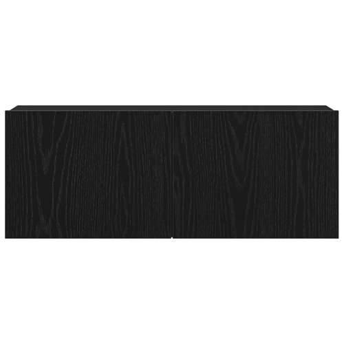 TV zidni ormari (Set od 2) - Crni hrast, 80x30x30 cm, napravljeno od konstruiranog drveta Cijena
