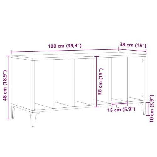 Ormar od crnog hrasta - 100x38x48 cm od konstruiranog drva Cijena