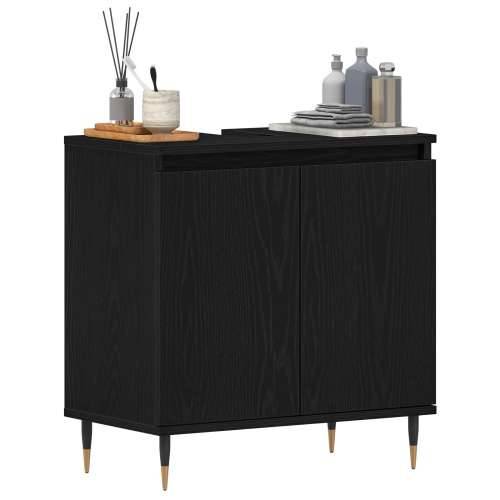 Kupaonski K Cabinet Crna hrastovina 58x33x60 cm Konstruirano drvo Cijena