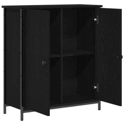 Bife Crni hrast 70x30x80 cm Konstruirano drvo i čelik Cijena