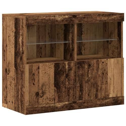 bočna komoda s LED lampicama staro drvo 81x37x67 cm Cijena
