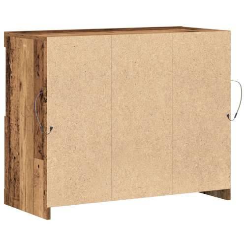 bočna komoda s LED lampicama staro drvo 81x37x67 cm Cijena