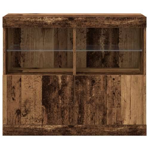 bočna komoda s LED lampicama staro drvo 81x37x67 cm Cijena