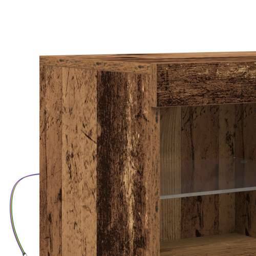 bočna komoda s LED lampicama staro drvo 81x37x67 cm Cijena