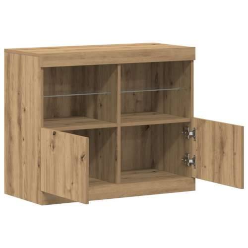 Sideboard s LED svjetlima Artisan hrast 81x37x67 cm Cijena