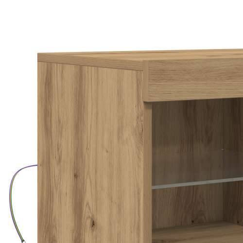 Sideboard s LED svjetlima Artisan hrast 81x37x67 cm Cijena