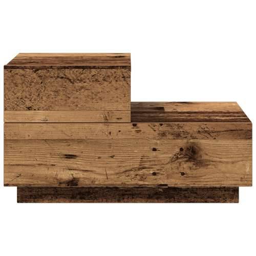 Noćni ormarić s LED svjetlima Staro drvo 100x36x49 cm Cijena