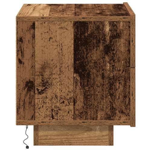 Noćni ormarić s LED svjetlima Staro drvo 100x36x49 cm Cijena
