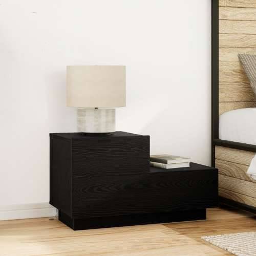 noćni ormarić s LED svjetlima Crna hrastovina 100x36x49 cm Cijena
