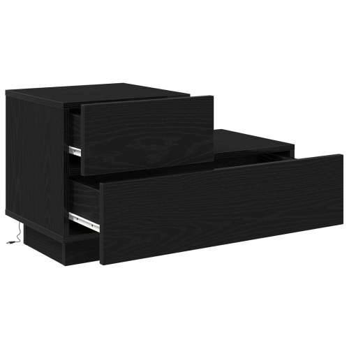 noćni ormarić s LED svjetlima Crna hrastovina 100x36x49 cm Cijena