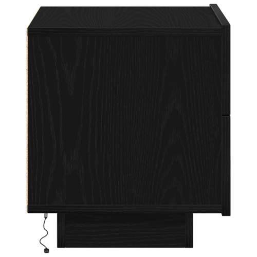 noćni ormarić s LED svjetlima Crna hrastovina 100x36x49 cm Cijena