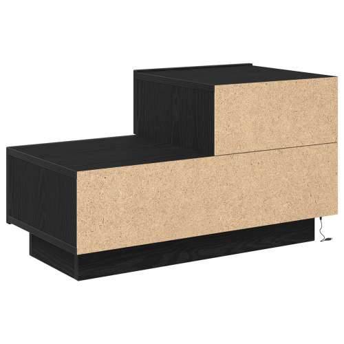 noćni ormarić s LED svjetlima Crna hrastovina 100x36x49 cm Cijena